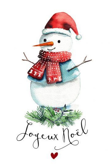 cartes postales bonhomme neige noel les reves de caro 600x800