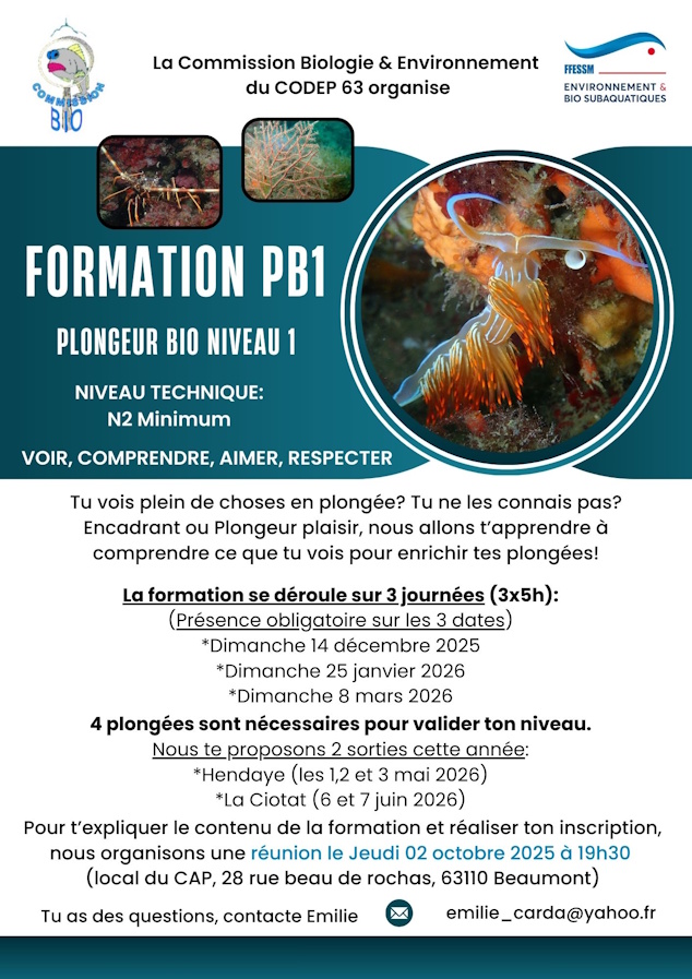 Formation CODEP63 PB1 2025 2026