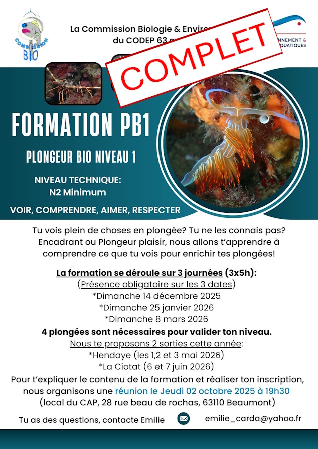 Formation CODEP63 PB1 2025 2026 complet